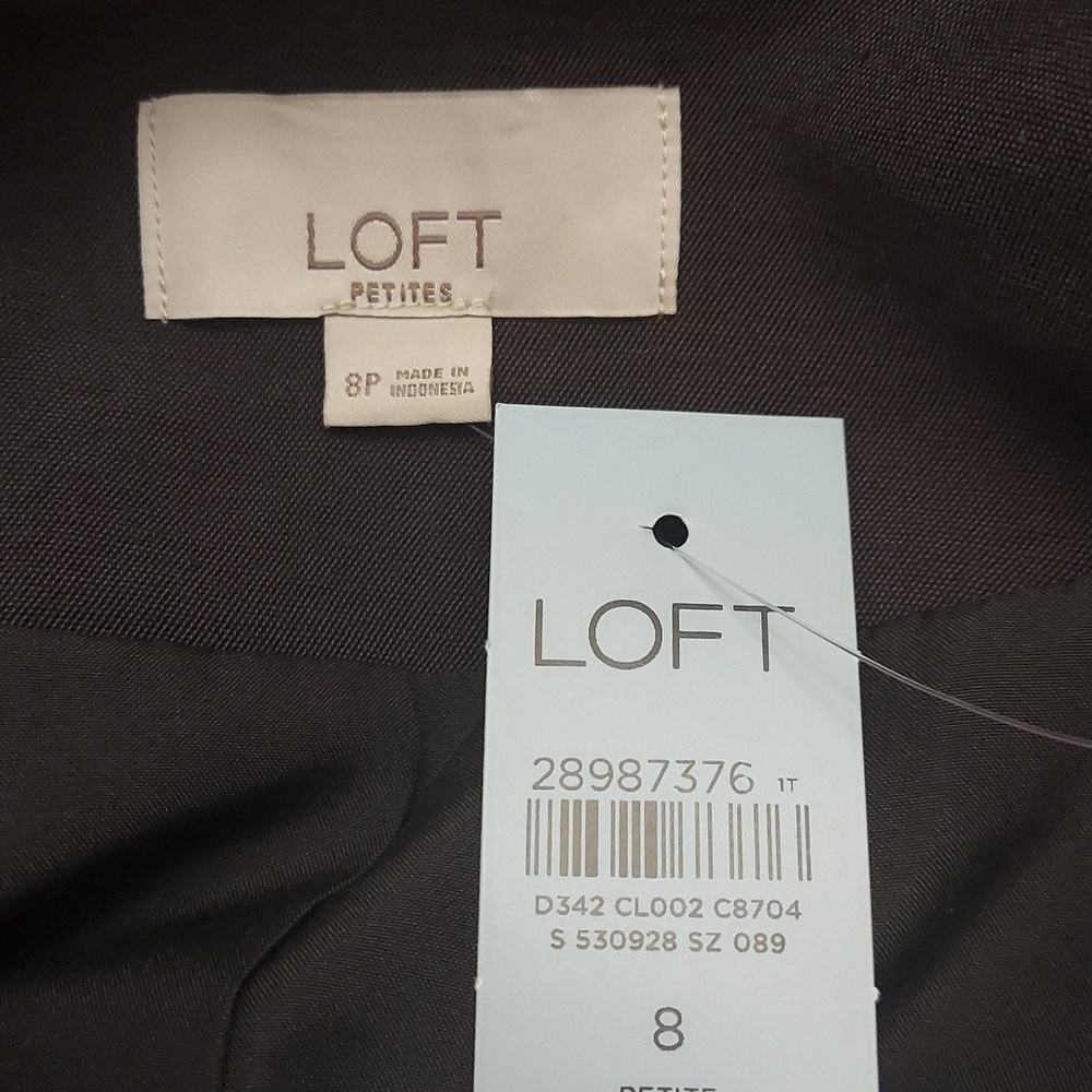 NWT LOFT Olive Green Open Front 3/4 Length Sleeve sz 8P Blazer - Picture 13 of 13